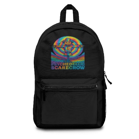 Psychedelic Scarecrow Trippy EDM Rave Festival Backpacks