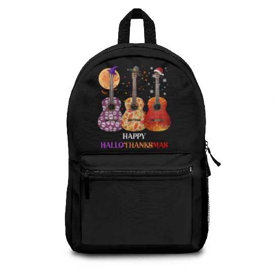 Happy HalloThanksMas Guitar  Backpacks