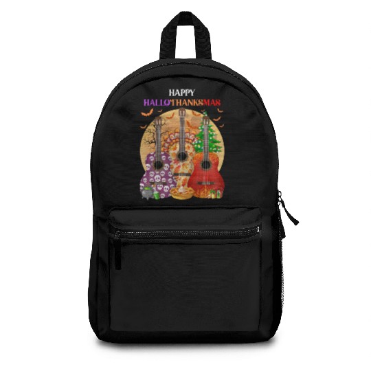 Happy HalloThanksMas Guitar  Backpacks