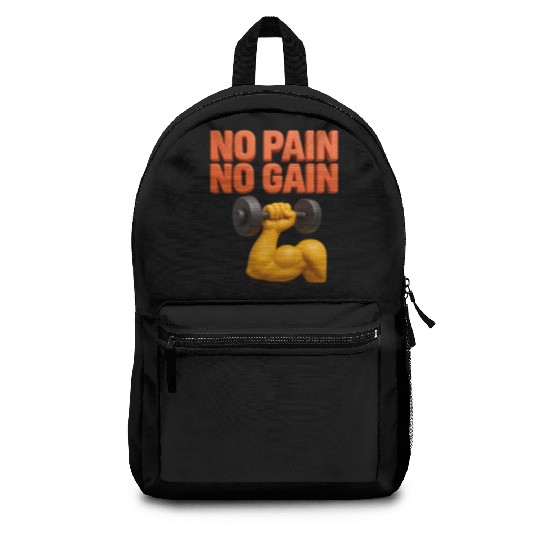 No Pain No Gain 3D Gym Motivation Design Backpacks