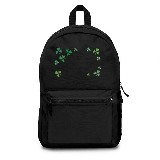 Dark green shamrocks, St Patrick's Backpacks