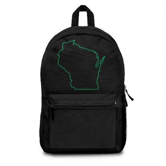 Wisconsin State Outline Design Backpacks