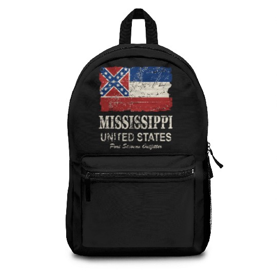 Mississippi Flag - Vintage Look Backpacks