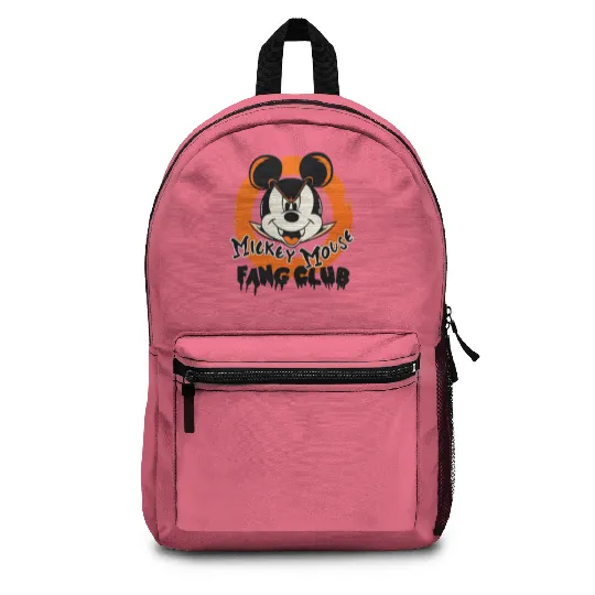 Mickey Mouse Vampire Fang Club Disney Halloween Night Party Backpacks