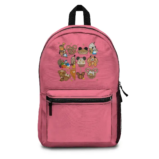 Disney Thanksgiving Backpacks, Disney Fall Vibes Backpacks, Mickey Mouse Pumpkin Drink Backpacks