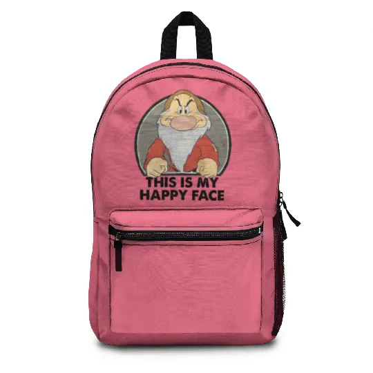 Disney Snow White Grumpy  Backpacks, Funny Grumpy Seven Dwarfs Backpacks,  Disneyland Vacation 2024 Trip Backpacks