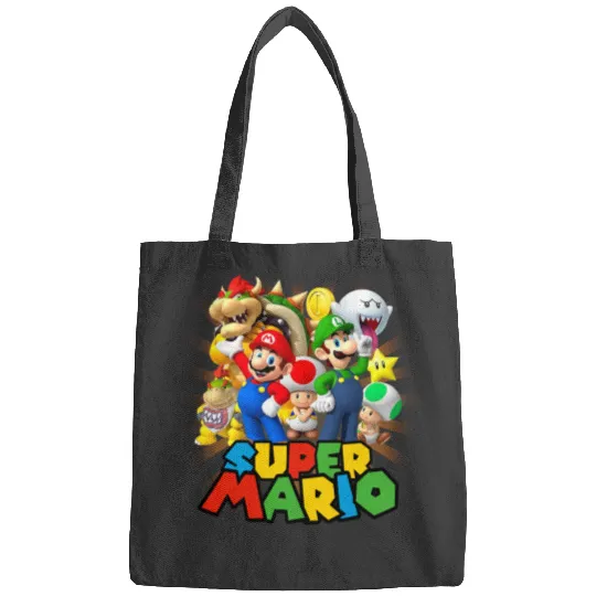 Super Mario Bros Group,Mario Luigi Yoshi Bowser Boo, Magic Kingdom,Disneyland Trip Family Bags