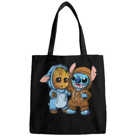Disney Groot and Stitch Friends Funny Bags