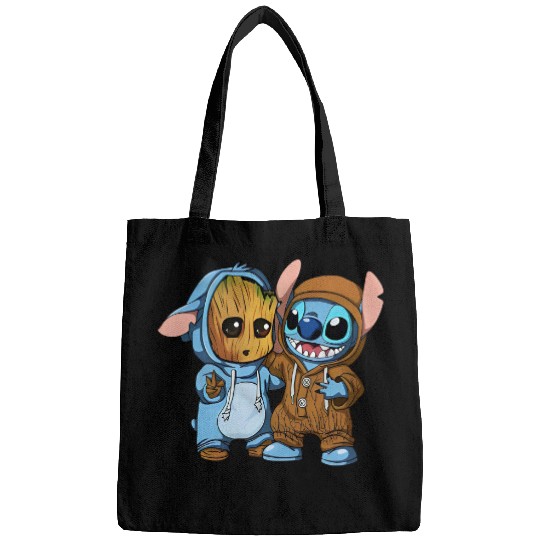 Disney Groot and Stitch Friends Funny Bags