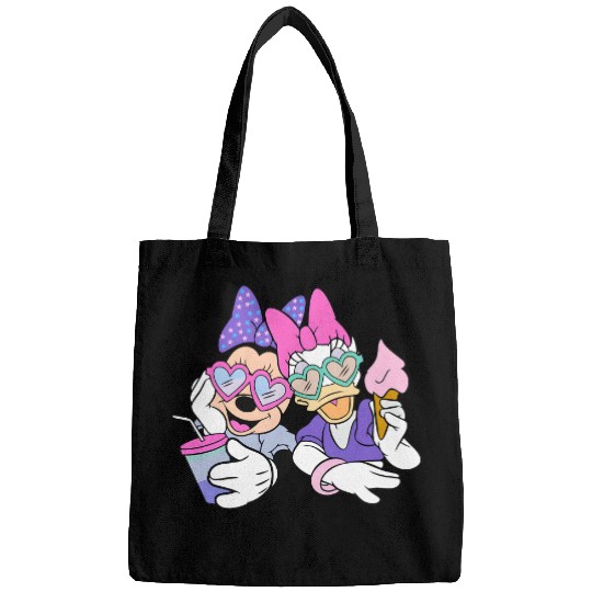 Retro Minnie and Daisy Face, Best Friends Minnie and Daisy Bags, Disney Tie Dye Bags, Minnie and Daisy Bags