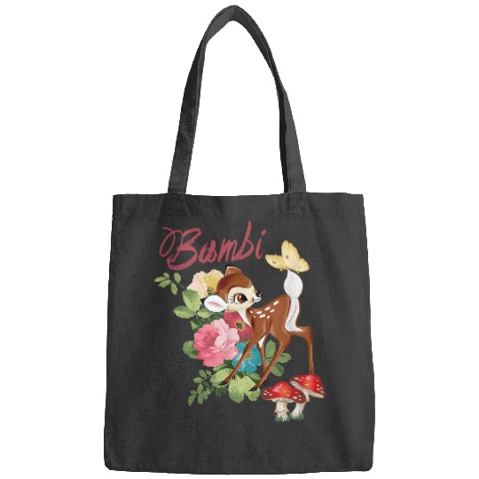 Disney Bambi Cute And Playful Watercolor Retro Portrait Bags