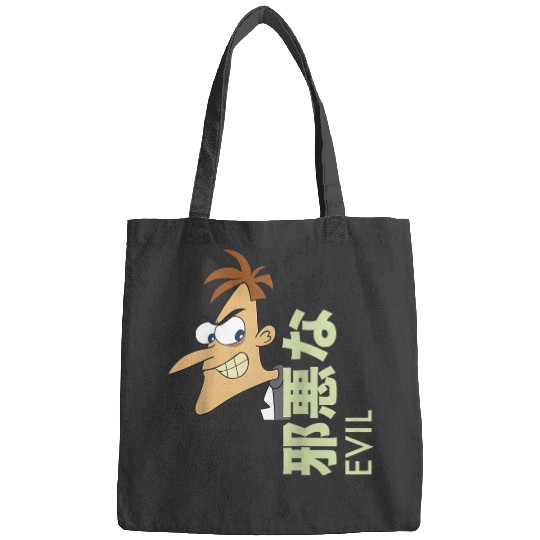 Disneys Phineas And Ferb Dr Doofenshmirtz Evil Kanji Logo Bags