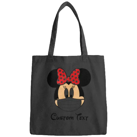 CUSTOM Disney T-Shirt - Mickey Mouse and Minnie Mouse with a Mask - Quarantine - Social Distancing - Wear a mask - 6 feet apart 2020 - 2021 Bags