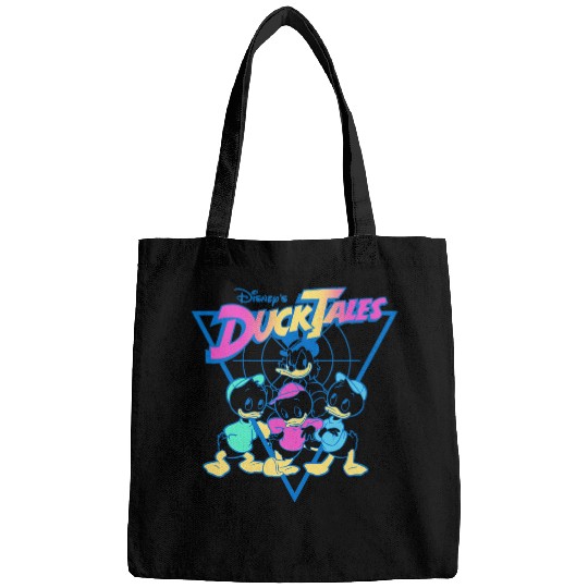 Disney DuckTales  Neon Outlines Group Shot Distressed Bags