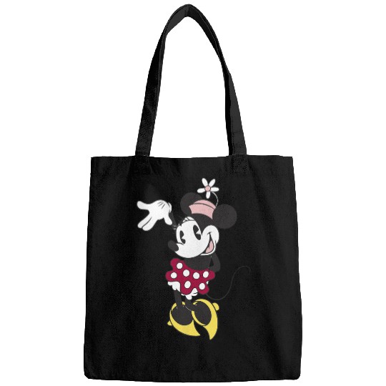 Disney Minnie Mouse Waving Pose Cute Flower Hat Portrait Bags