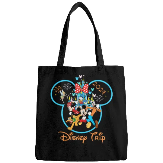 Mickey Mouse and Friends Family Disney Trip 2024 Matching, Donald Goofy Pluto Tee Bags