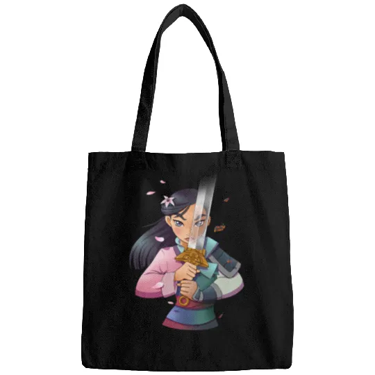 Disney Mulan Anime Half Girl Half Warrior Graphic Bags
