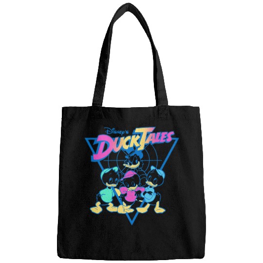 Disney DuckTales  Neon Outlines Group Shot Distressed Bags
