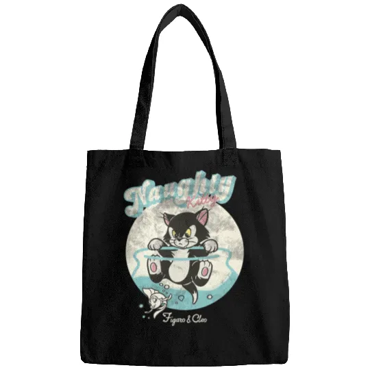 Disney Pinocchio Naughty Kitty Figaro & Cleo Retro Big Logo Bags