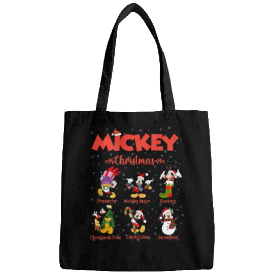 Mickey Christmas Bags, Christmas Bags, Raglan Bags, Disney Christmas Bags