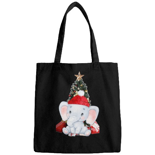 Discover Cute Elephant in a Winter Hat - Adorable Teddy Bear Sticker, Disney Elephant Dumbo Christmas , Dumbo Christmas Bags