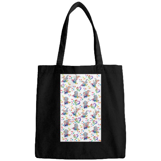 Discover Feather print embossed dumbo Backpack, Disney Elephant Dumbo Christmas , Dumbo Christmas Bags