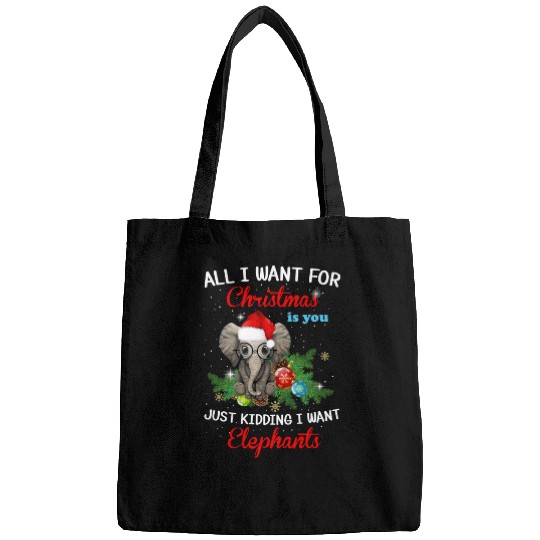 Discover Funny Want Elephants For Christmas Shirt African Animal Elephant Lovers Xmas T Shirt  Scoop , Disney Elephant Dumbo Christmas , Dumbo Christmas Bags