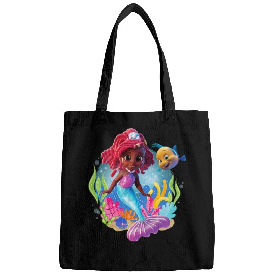 Discover Disney Junior's Ariel Flounder And Ariel Under The Sea Logo Bags