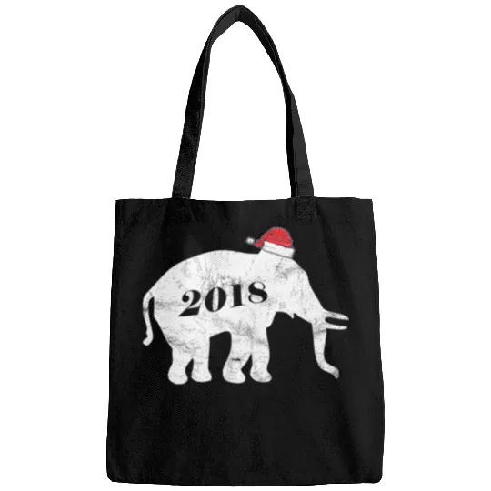 Discover White Elephant Gift Santa Hat 2018 Funny Distressed I Love Elephants  , Disney Elephant Dumbo Christmas , Dumbo Christmas Bags