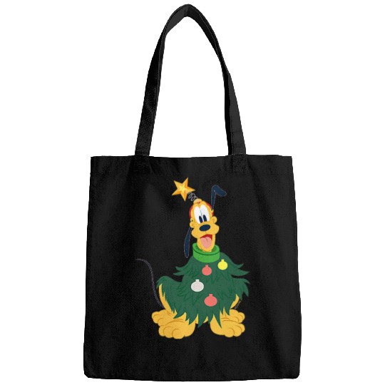 Discover Disney Pluto Holiday Christmas Tree Costume Corner Art Bags