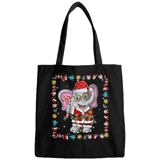 Discover Christmas Elephants Funny Santa Hat Lights Decorations Sticker, Disney Elephant Dumbo Christmas , Dumbo Christmas Bags