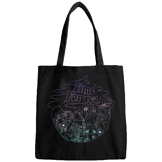 Discover Disney Alice In Wonderland Mad Hatter Time For Tea Line Art Bags
