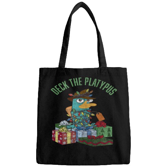 Disney Phineas and Ferb Christmas Perry Deck The Platypus Long Sleeve T-Shirt Bags