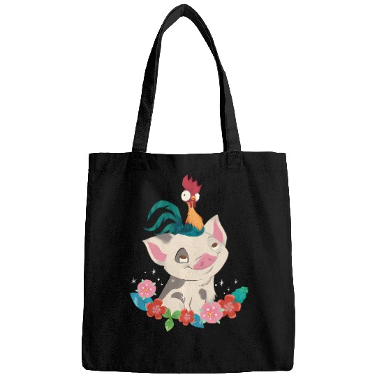 Discover Disney Moana Heihei Rooster Pua Flowers Hoodie Bags
