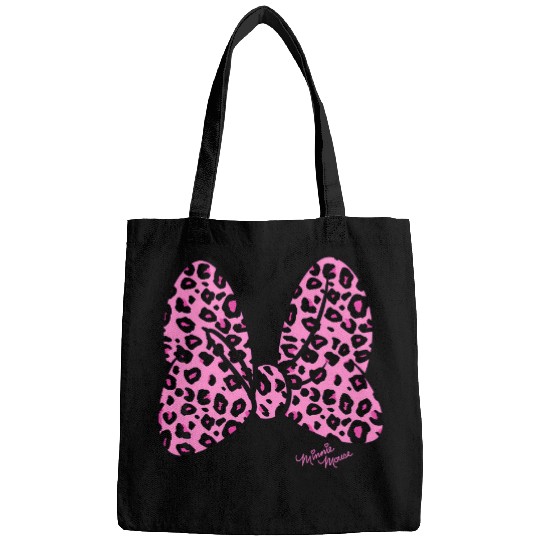 Discover Disney Minnie Mouse Pink Animal Print Classic Bow Bags