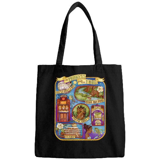 Discover Disney Princess And The Frog Group Shot Large Map Bags