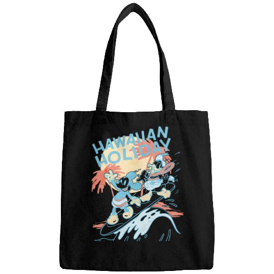 Discover Disney Mickey And Friends Hawaiian Holiday Duo Retro Poster Bags