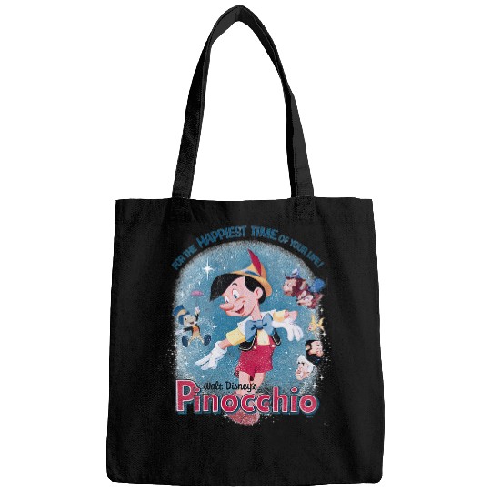 Disney Pinocchio For The Happiest Time In Your Life Retro V-Neck Bags