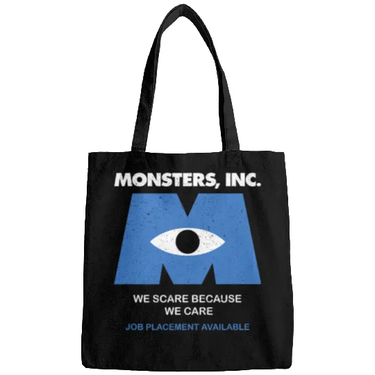 Discover Disney Pixar Monsters, Inc. We Scare Because We Care Retro Bags