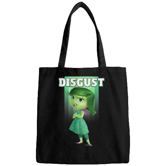 Discover Disney Pixar Inside Out Disgust Green Retro Poster Logo Premium Bags