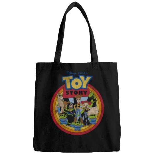 Discover Disney Pixar Toy Story Vintage Circle Portrait Logo Bags