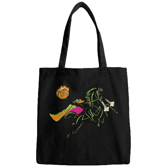 Womens Disney Sleepy Hollow Halloween Headless Horseman Retro V-Neck Bags
