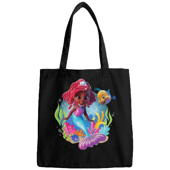 Discover Disney Junior's Ariel Flounder And Ariel Under The Sea Logo Bags