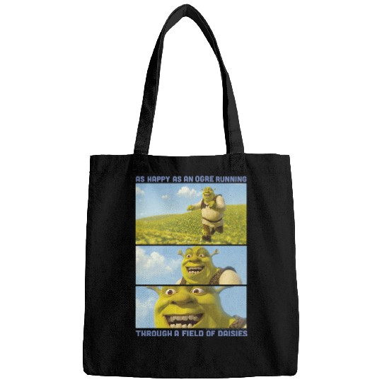 Shrek As Happy As An Ogre Running Through A Field Of Daisies  : Shrek Same Swamp Forever , Shrek Shirt, Disney Fiona Princess , Shrek,Shrek Bags