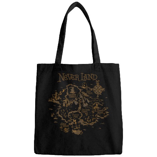 Disney Peter Pan Never Land Map Graphic Bags