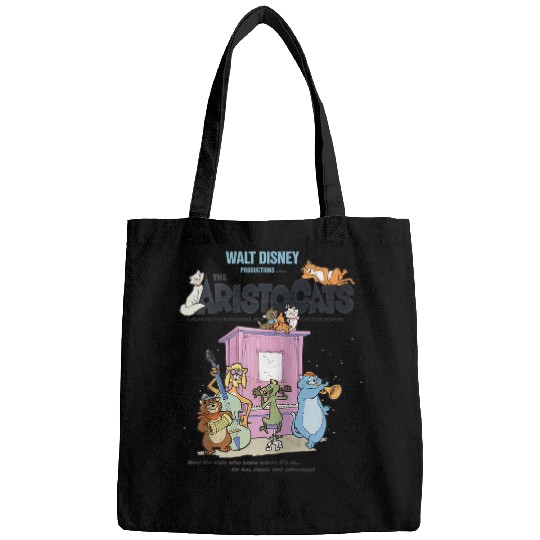 Disney The Aristocats Cats Playing Piano Raglan Baseball Tee Bags