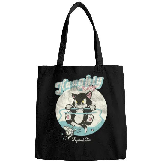 Disney Pinocchio Naughty Kitty Figaro & Cleo Retro Big Logo Long Sleeve Bags