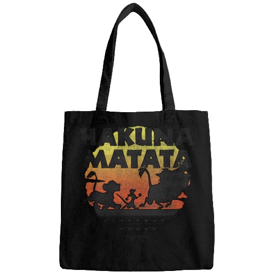 Womens Disney The Lion King Hakuna Matata Sunset Silhouette Poster V-Neck Bags