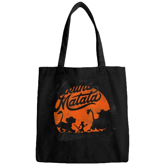 Womens Disney Lion King Hakuna Matata Trio Orange Sunset Silhouette V-Neck Bags