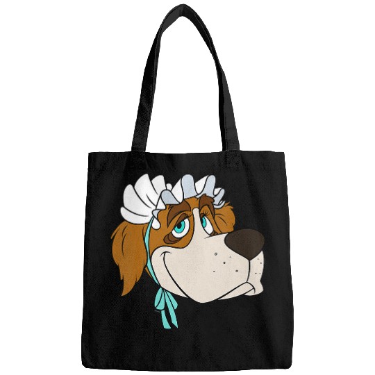Womens Disney Peter Pan Nana St. Bernard Dog Big Face Costume V-Neck Bags